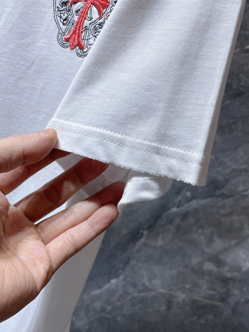 Pink Double Cross Logo White T-Shirt™