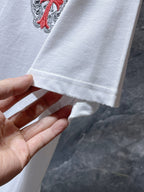 Pink Double Cross Logo White T-Shirt™