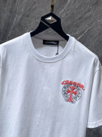 Pink Double Cross Logo White T-Shirt™