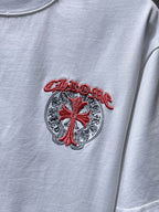 Pink Double Cross Logo White T-Shirt™