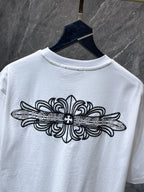 Fleur Cross Graphic White T-Shirt™