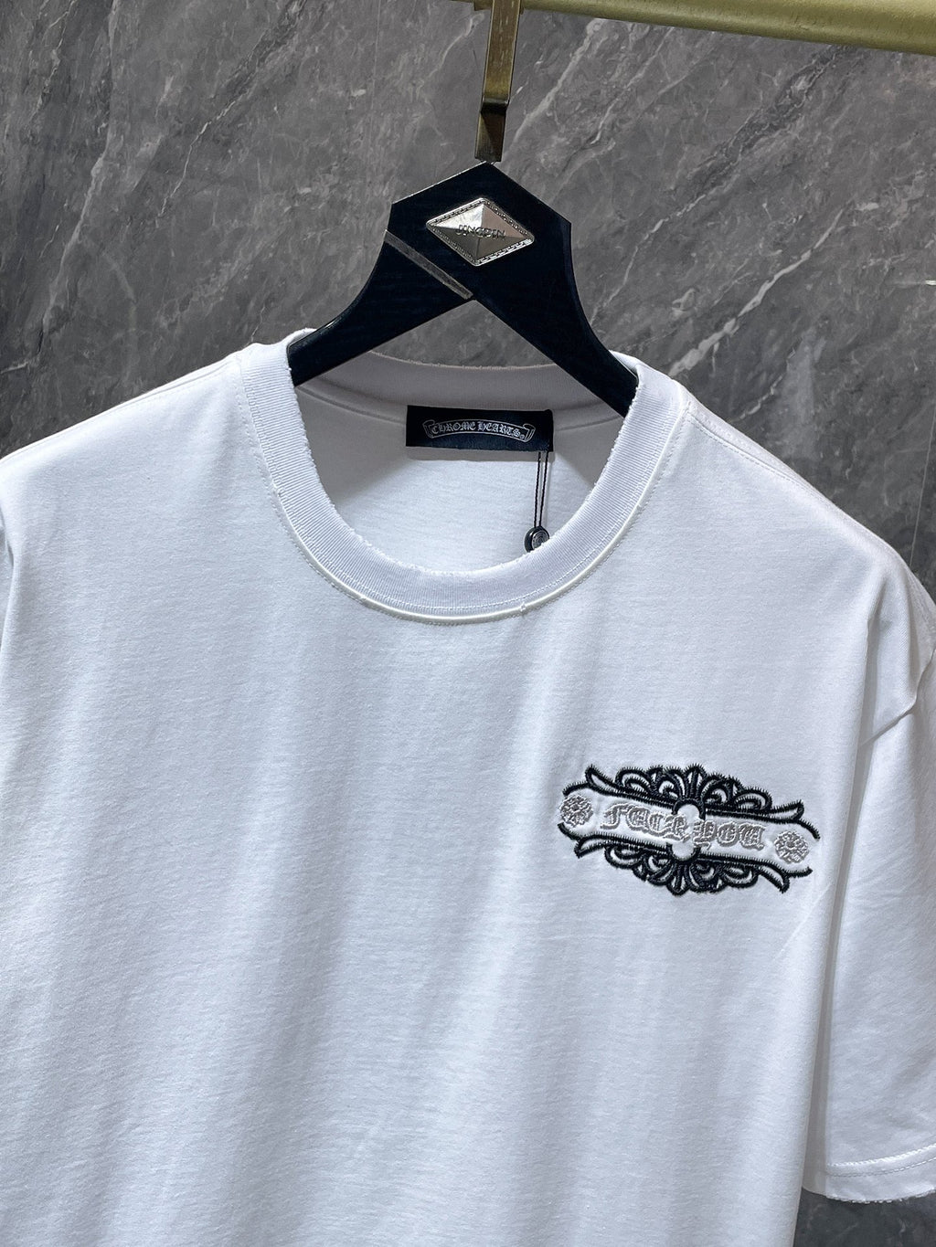 Fleur Cross Graphic White T-Shirt™