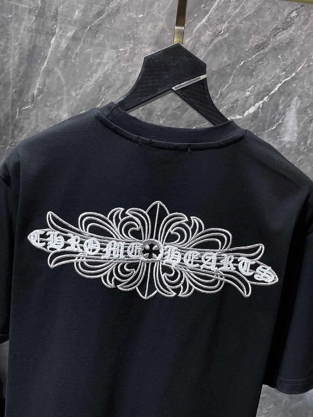 Fleur Cross Graphic Black T-Shirt™