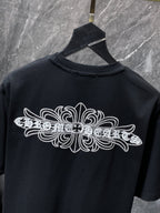 Fleur Cross Graphic Black T-Shirt™