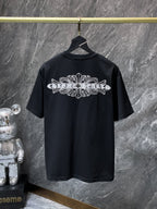 Fleur Cross Graphic Black T-Shirt™