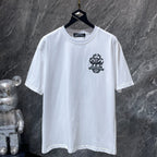 Embroidered Cross Crest White T-Shirt™