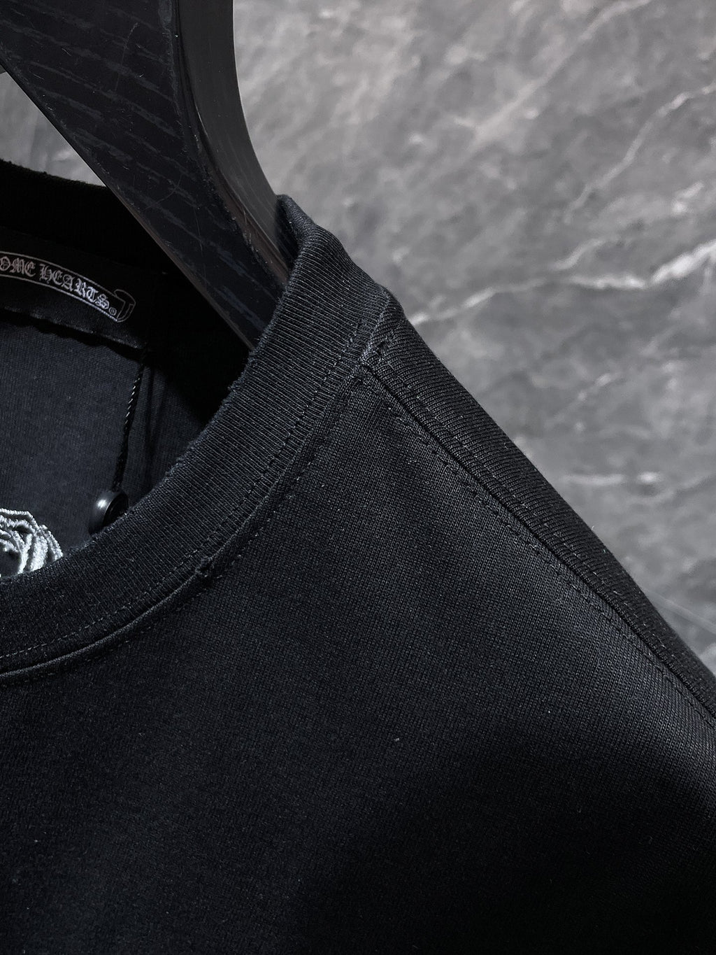 Embroidered Cross Crest Black T-Shirt™