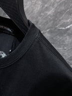 Embroidered Cross Crest Black T-Shirt™