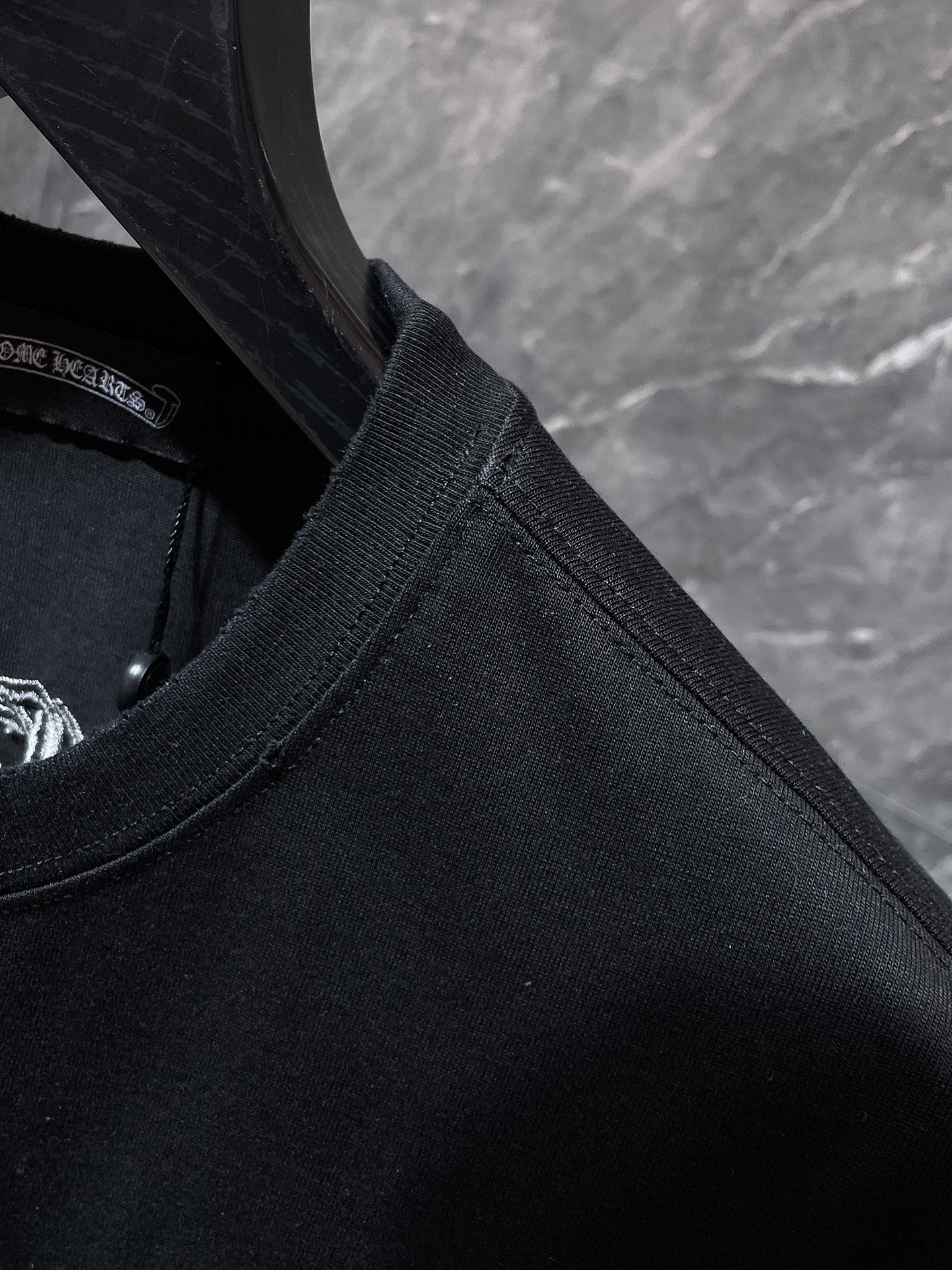 Embroidered Cross Crest Black T-Shirt™