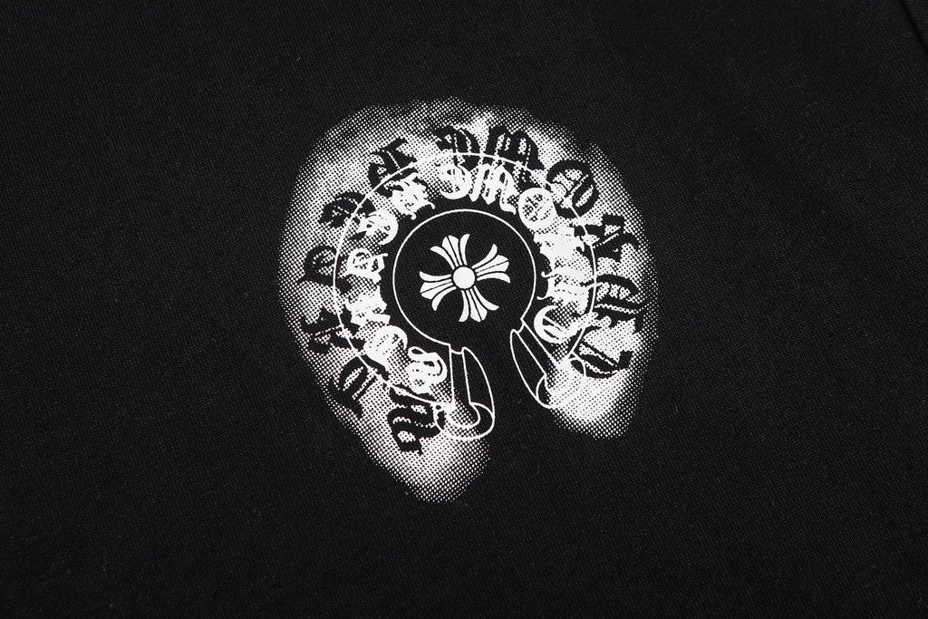 Faded Horseshoe Logo Black T-Shirt™