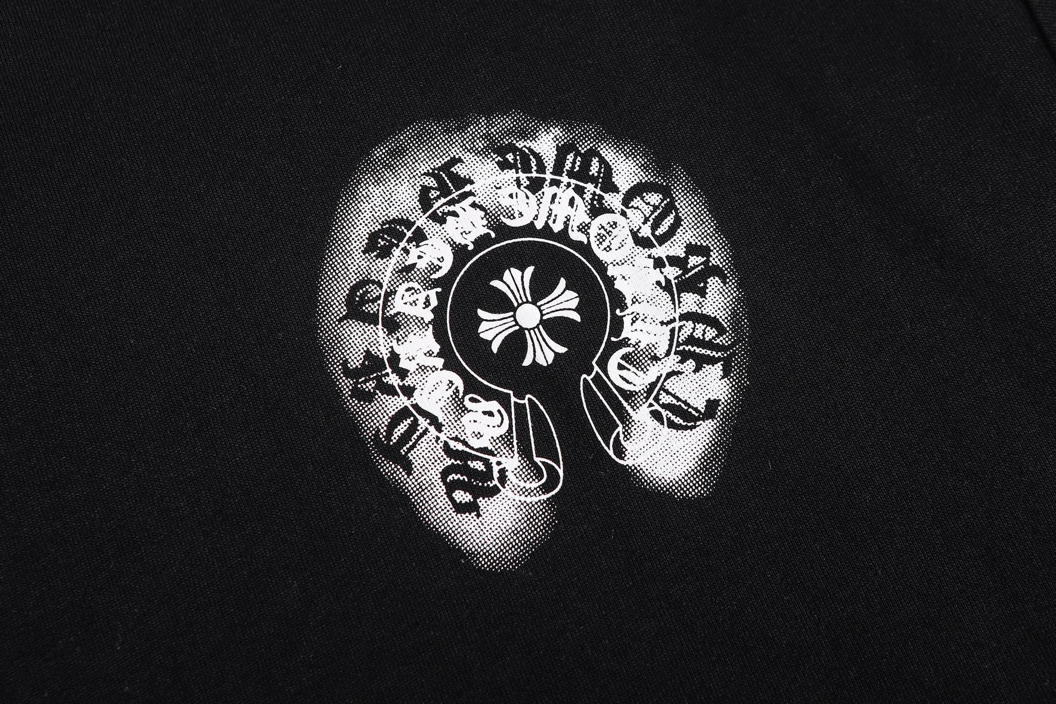 Faded Horseshoe Logo Black T-Shirt™