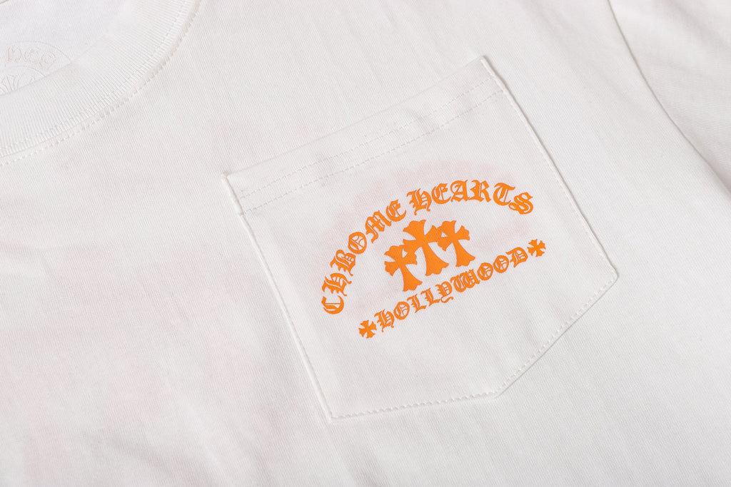 Hollywood Cross Logo Pocket White T-Shirt™