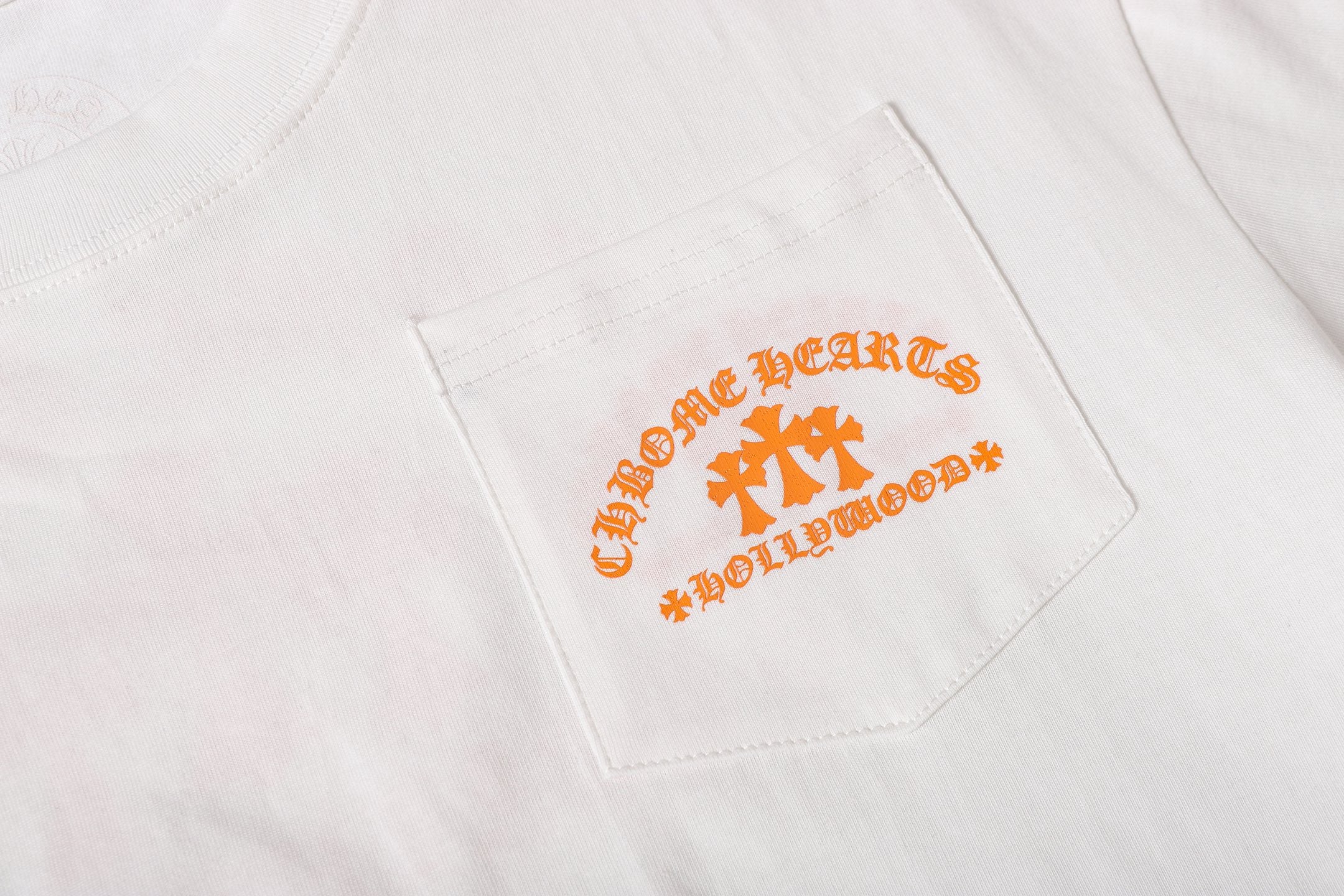 Hollywood Cross Logo Pocket White T-Shirt™