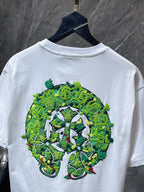Embroidered Floral Horseshoe White T-Shirt™
