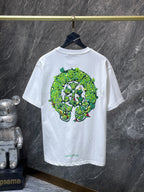 Embroidered Floral Horseshoe White T-Shirt™