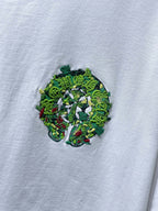 Embroidered Floral Horseshoe White T-Shirt™