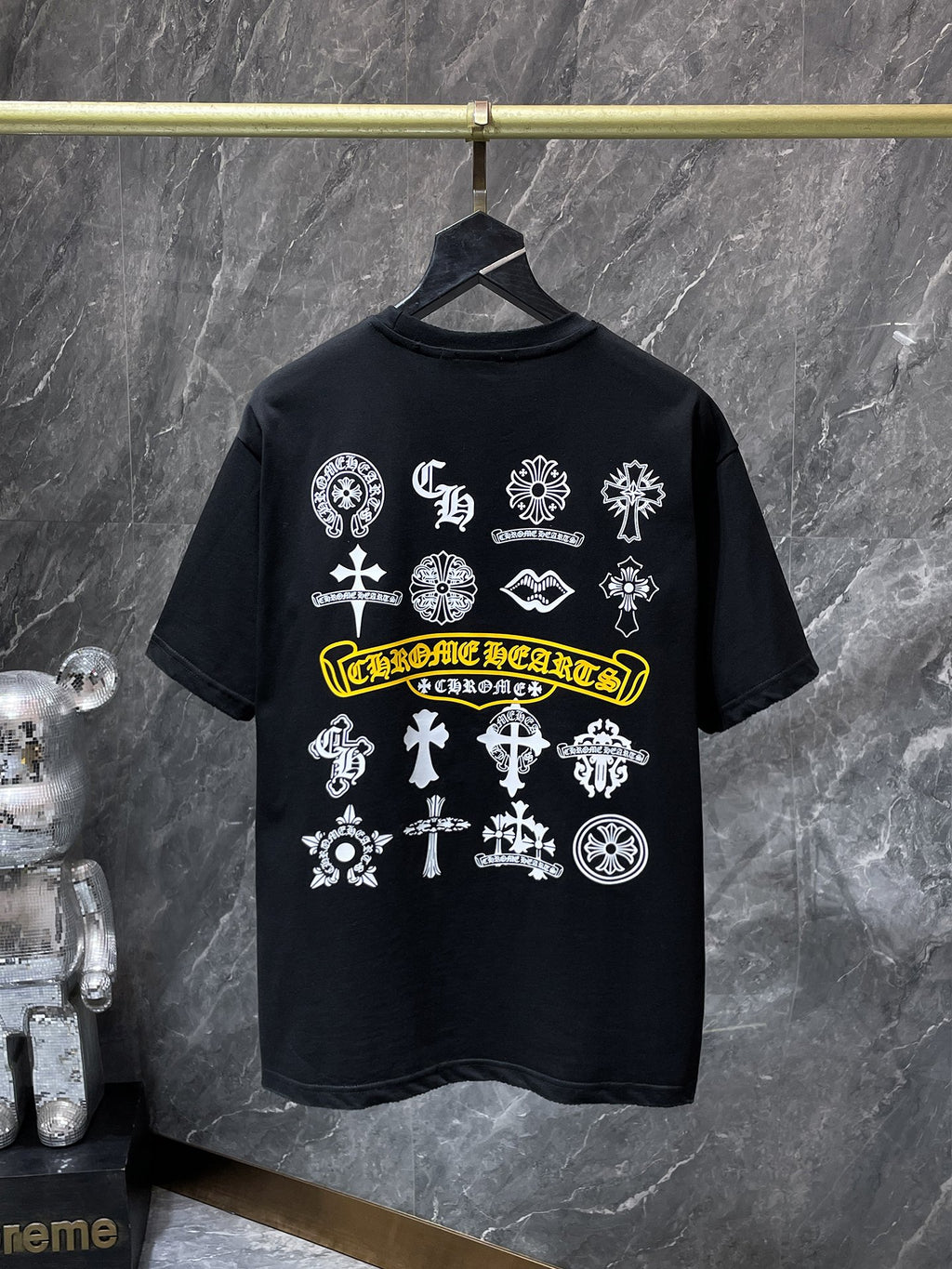 White Icon Grid Black T-Shirt™