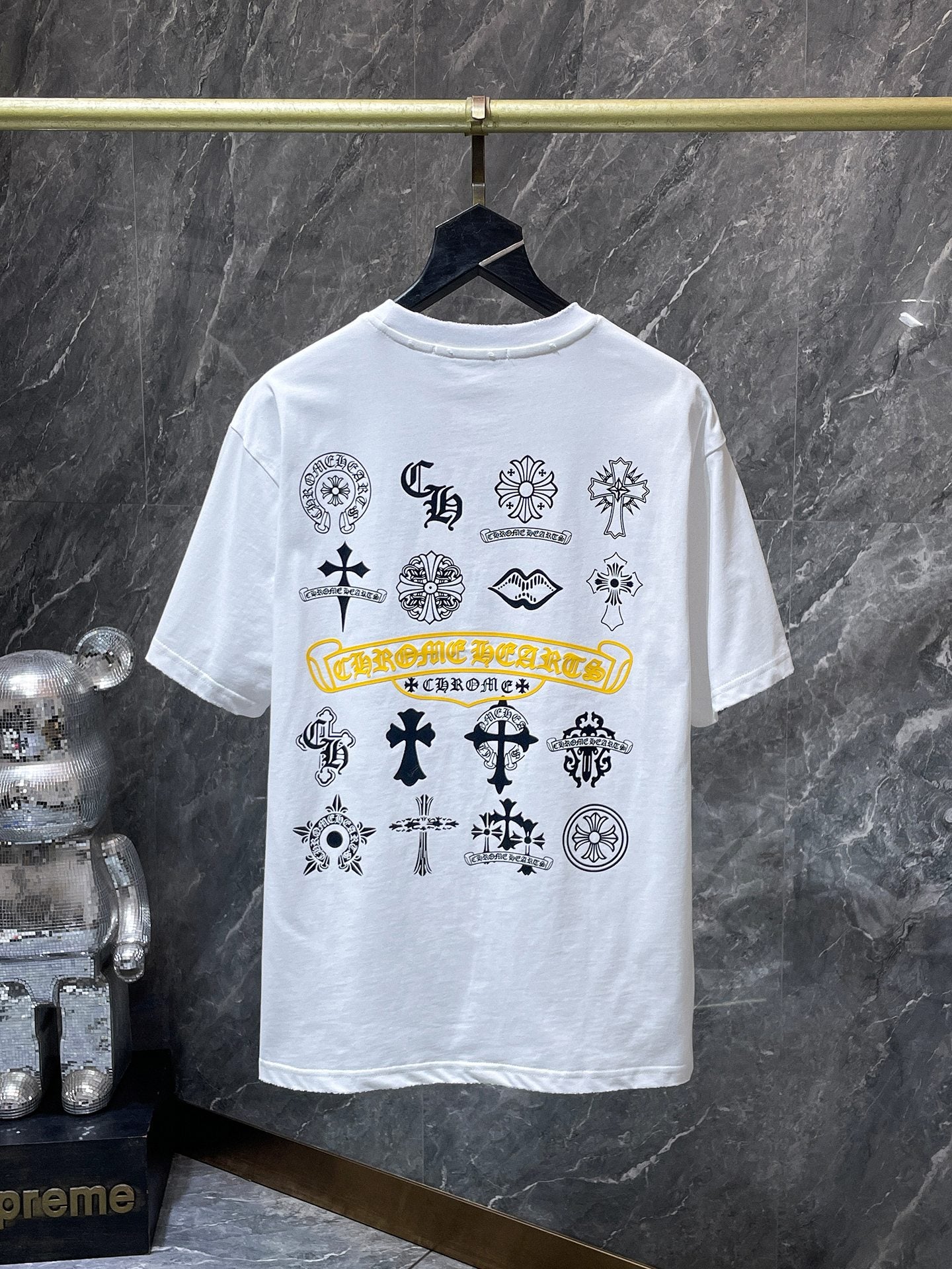Black Icon Grid White T-Shirt™