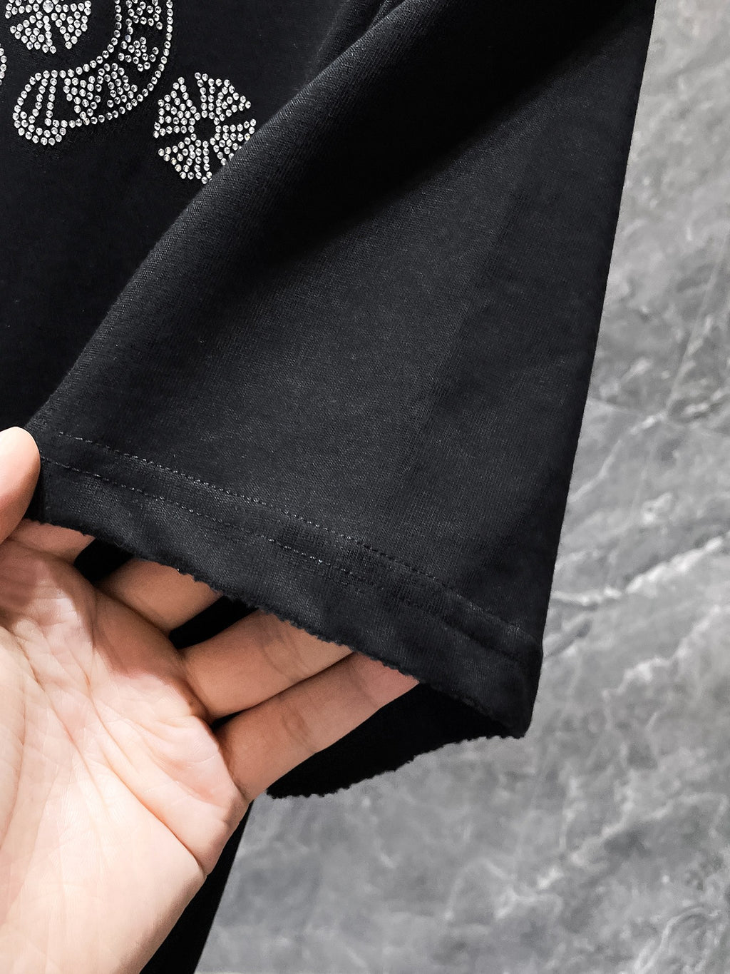 Crystal Cross Logo Black T-Shirt™