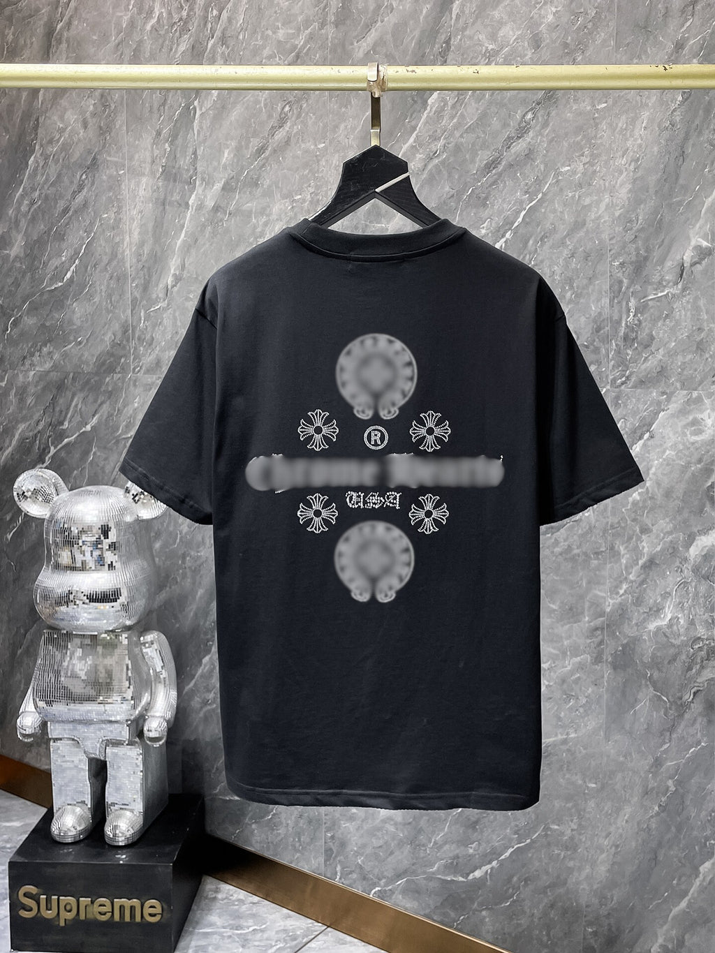 Crystal Cross Logo Black T-Shirt™