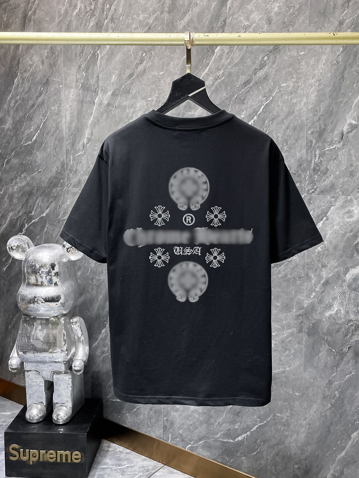 Crystal Cross Logo Black T-Shirt™