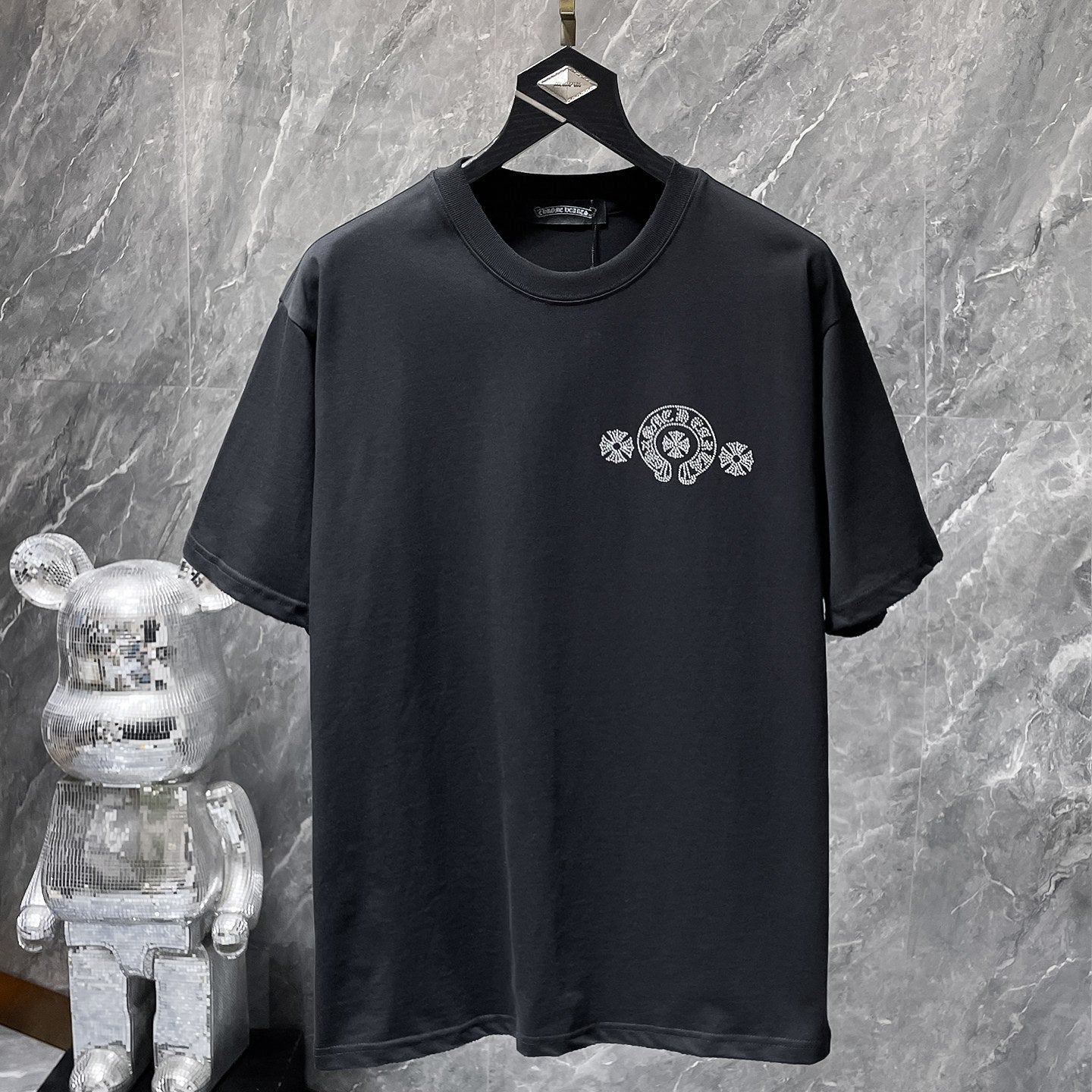 Crystal Cross Logo Black T-Shirt™