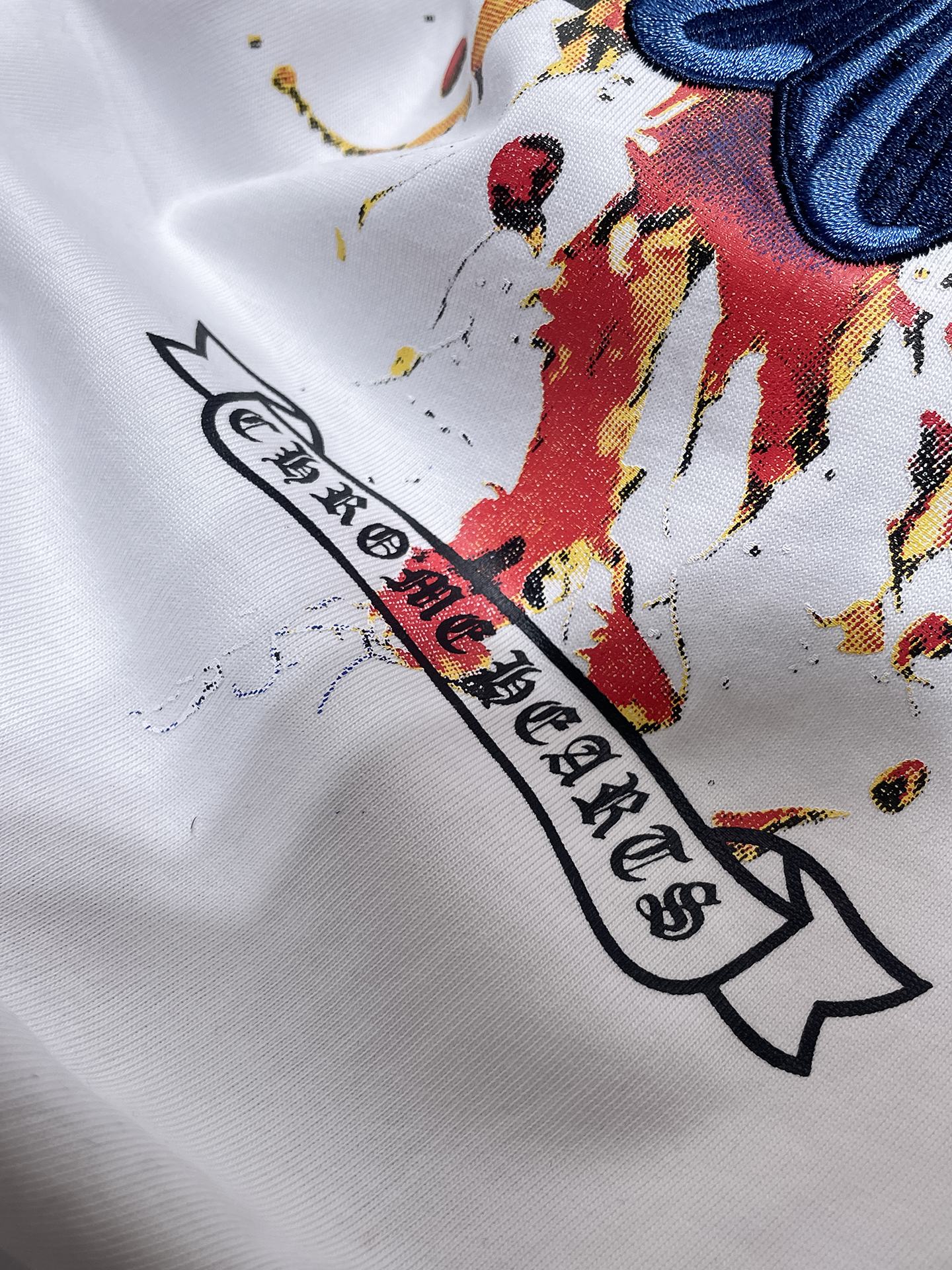 Color Splash Blue Cross White T-Shirt™