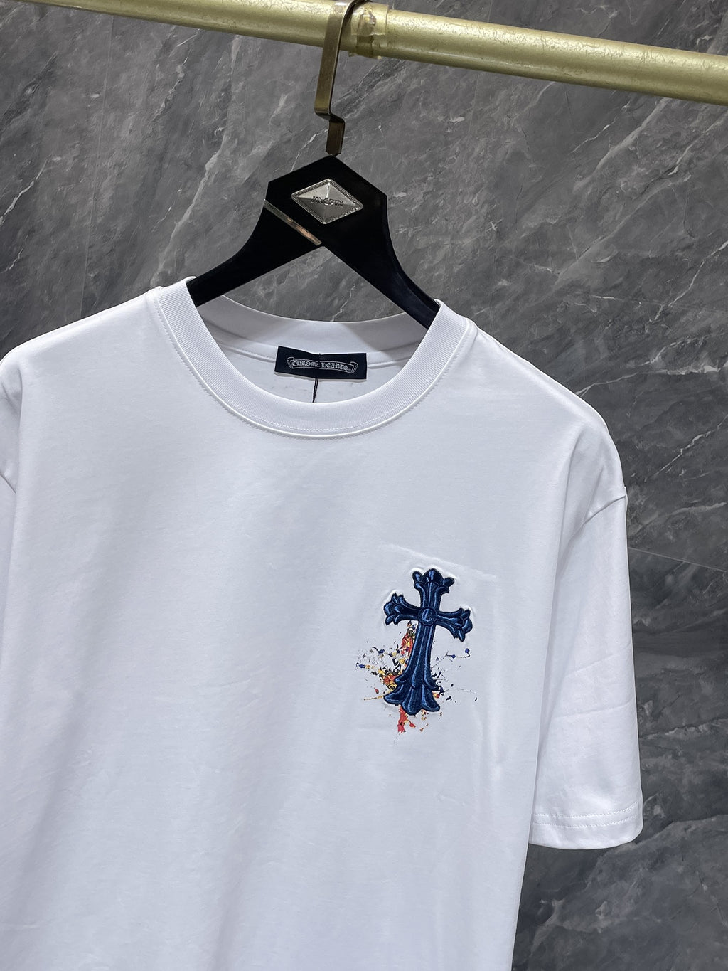 Color Splash Blue Cross White T-Shirt™