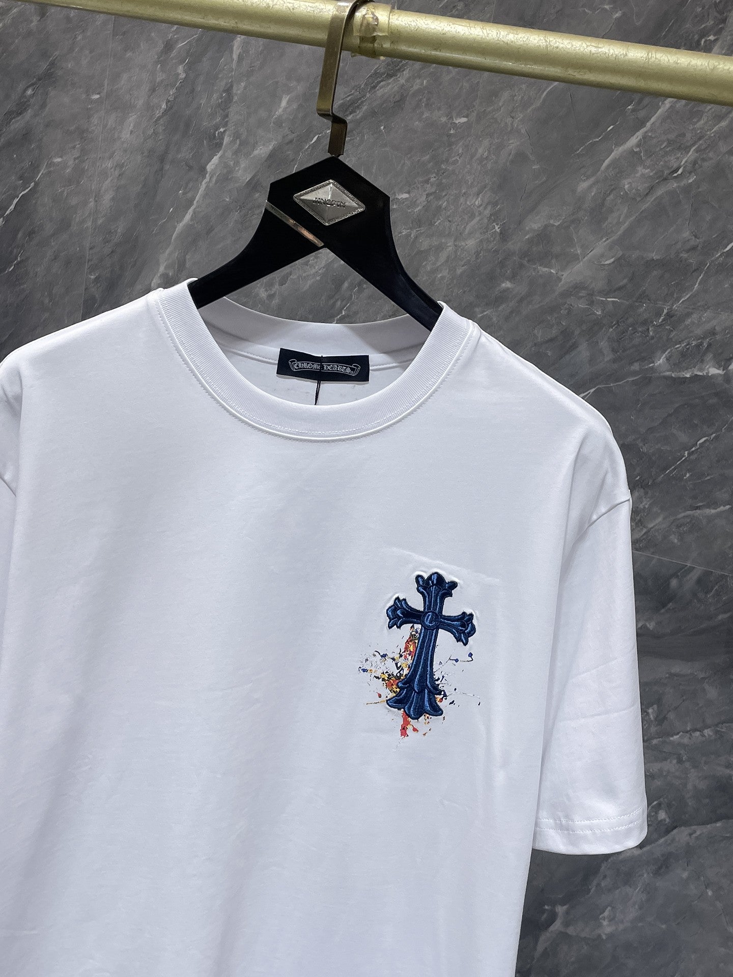 Color Splash Blue Cross White T-Shirt™