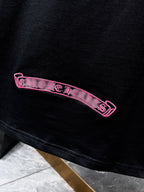Pink Spray Horseshoe Black T-Shirt™