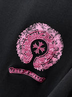 Pink Spray Horseshoe Black T-Shirt™