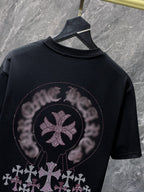 Rhinestone Cross Graphic Black T-Shirt™