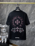 Rhinestone Cross Graphic Black T-Shirt™