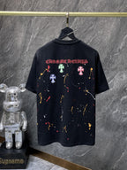 Paint Splatter Cross Black T-Shirt™
