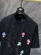 Paint Splatter Cross Black T-Shirt™