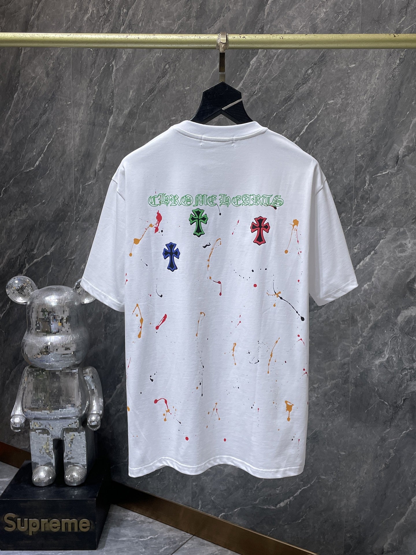 Paint Splatter Cross White T-Shirt™