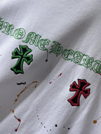 Paint Splatter Cross White T-Shirt™