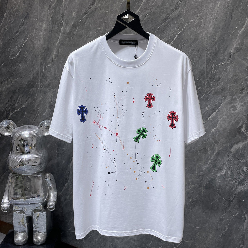 Paint Splatter Cross White T-Shirt™