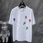 Paint Splatter Cross White T-Shirt™