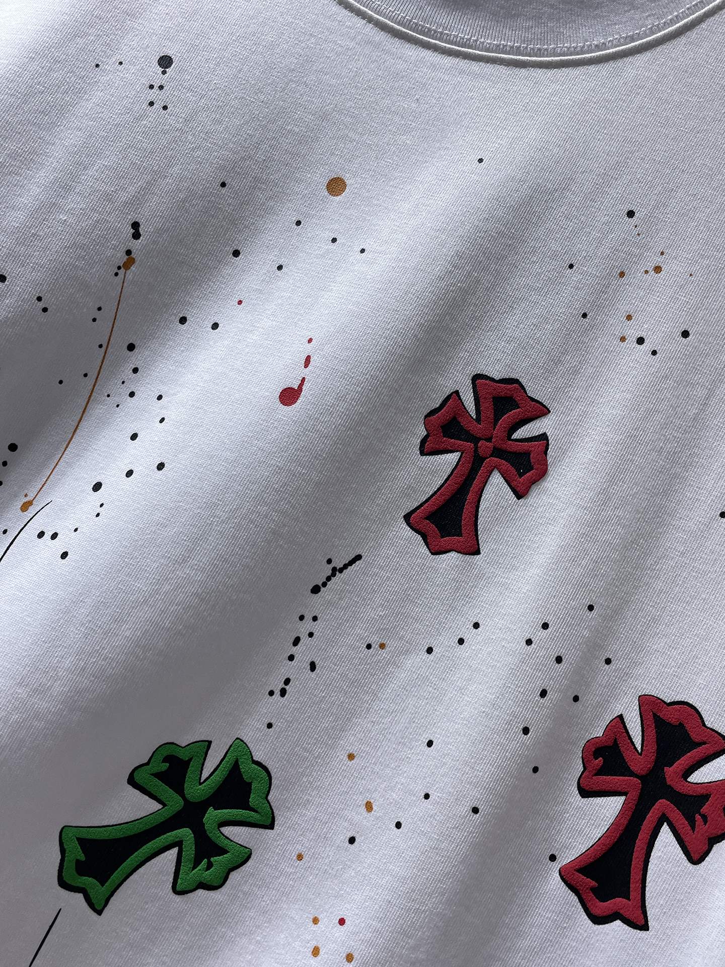 Paint Splatter Cross White T-Shirt™