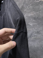 Faded Horseshoe Print Black T-Shirt™