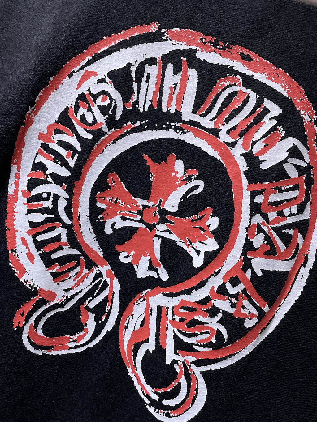 Faded Horseshoe Print Black T-Shirt™