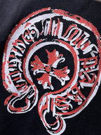 Faded Horseshoe Print Black T-Shirt™