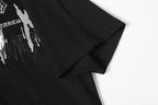 Painted Triple Cross Graphic Black T-Shirt™