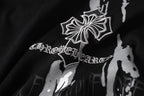 Painted Triple Cross Graphic Black T-Shirt™