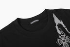 Painted Triple Cross Graphic Black T-Shirt™