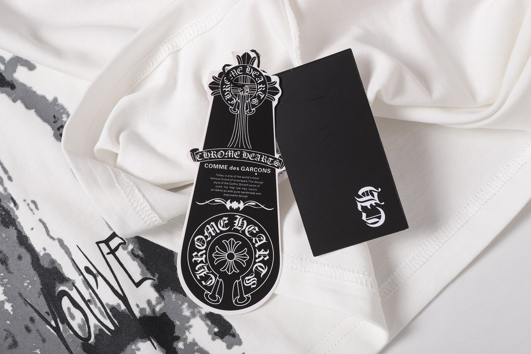 Painted Triple Cross Graphic White T-Shirt™