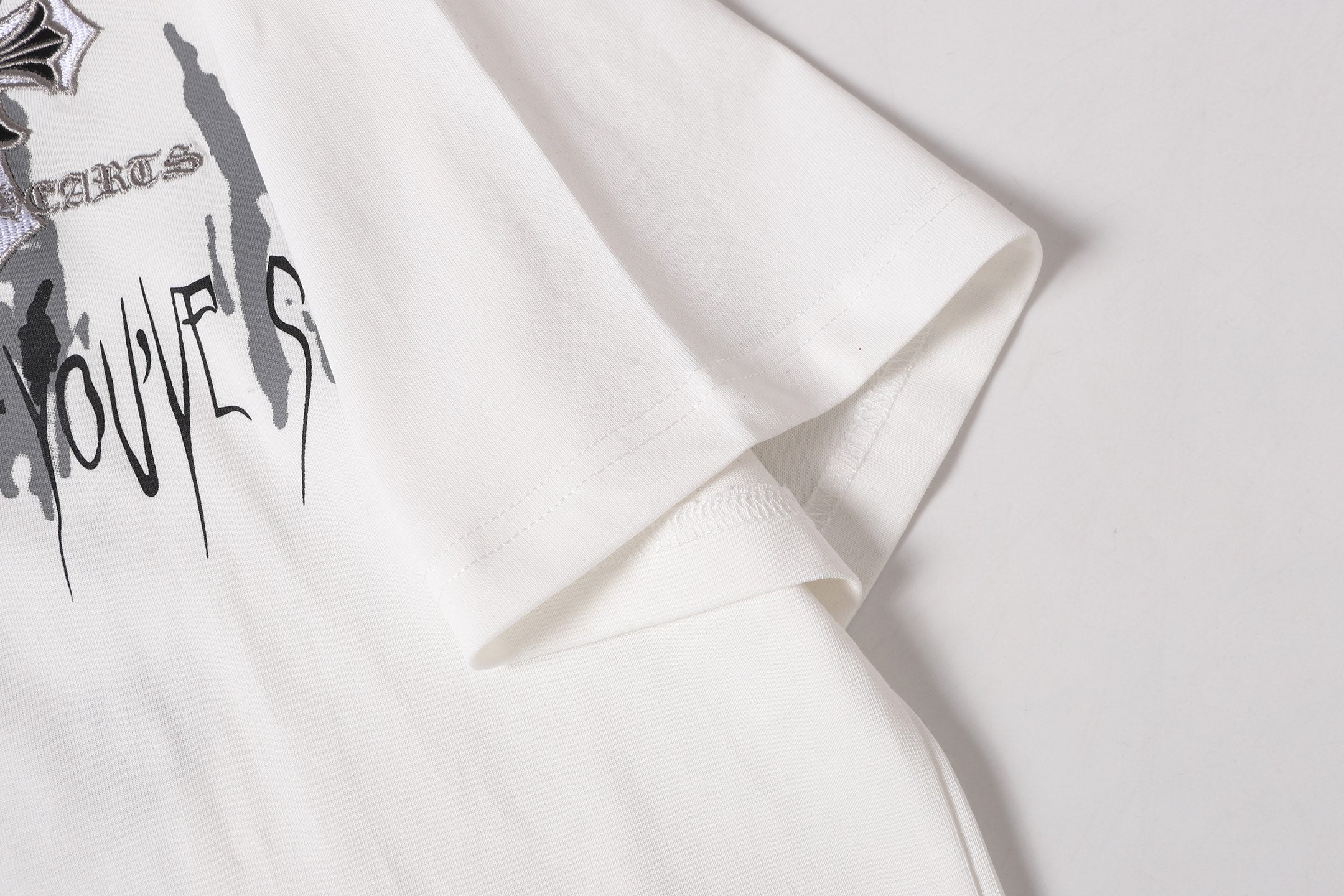 Painted Triple Cross Graphic White T-Shirt™