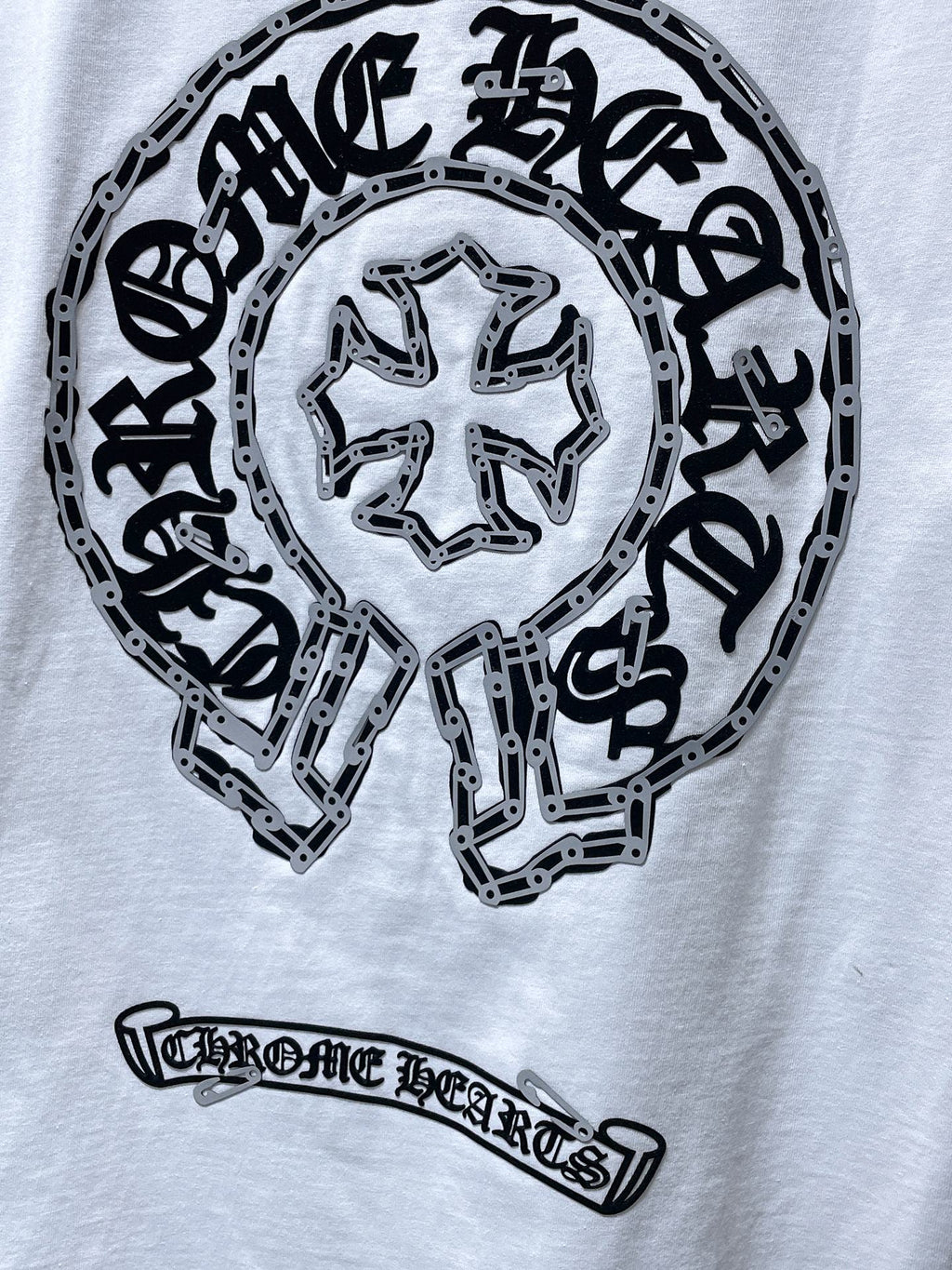 Chain Link Horseshoe White T-Shirt™