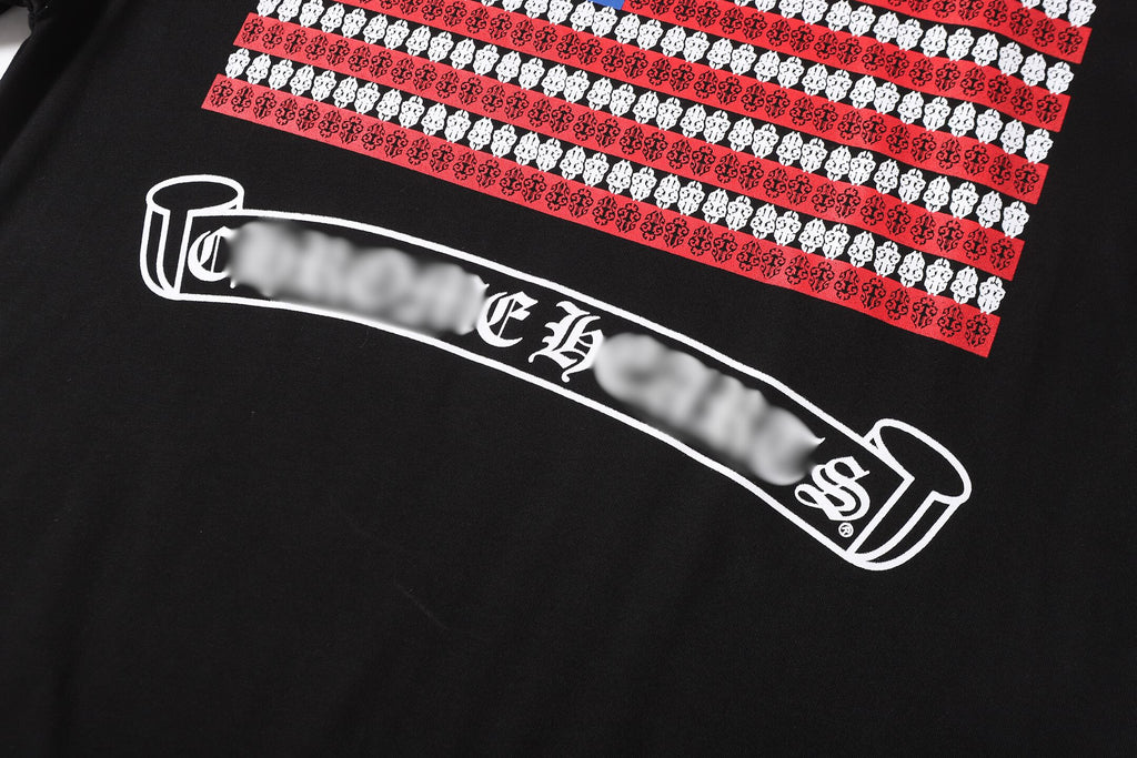 USA Flag Graphic Black T-Shirt™